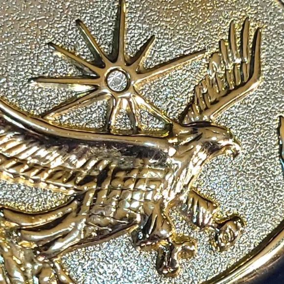 Flying Eagle Gold Tone Belt Buckle - Picture 2 of 6